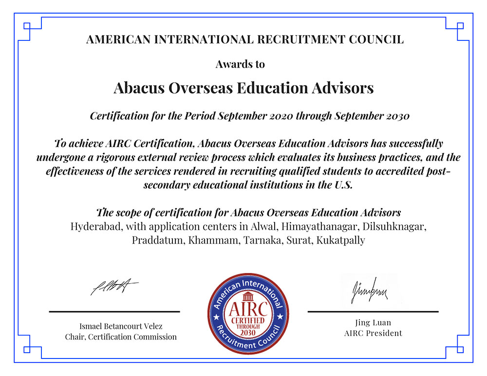 airc certificate